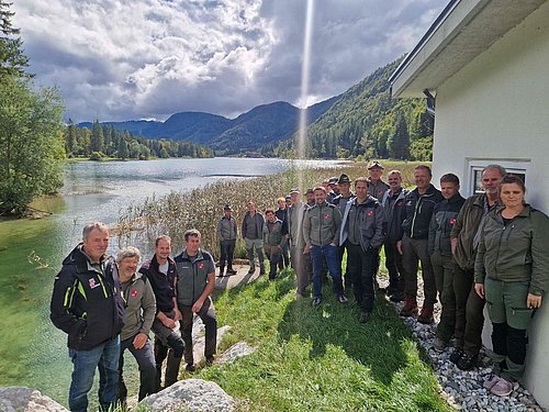 Bei der der neuen Wehranlage am Pillersee